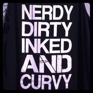 Nerdy tattoo Curvy tank XXL
